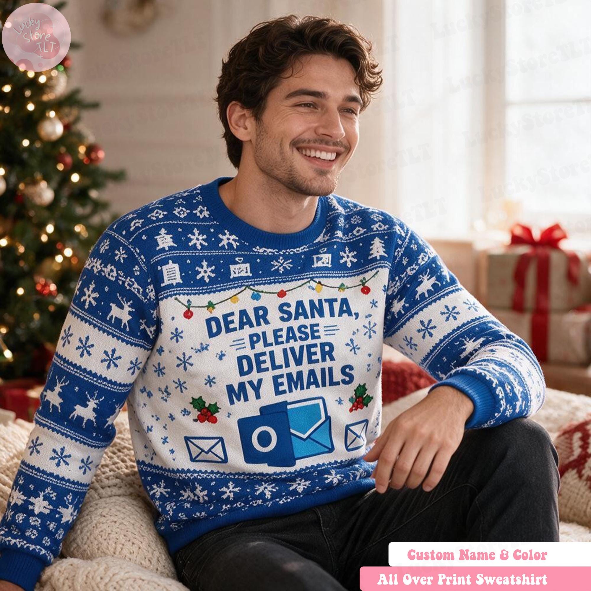Matching Office Christmas Sweatshirts, Funny Ugly Christmas Sweater for Coworkers, Office Holiday Party Outfit, Personalized Work Gift 2026