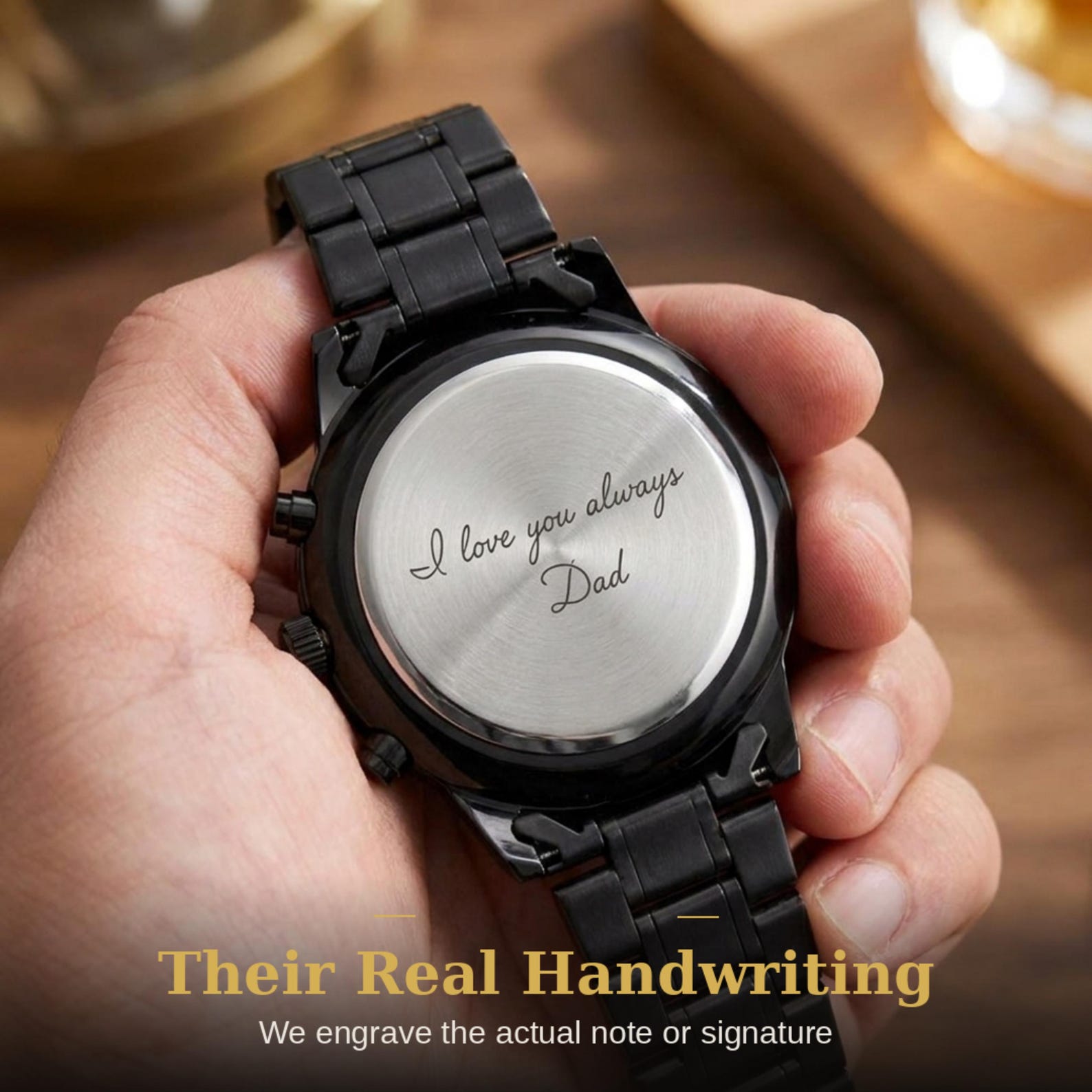 Personalized Photo Engraved Watch for Men, Personalized Picture Watch, Custom Photo Gift, Anniversary Gift for Husband, Boyfriend & Memorial Keepsake