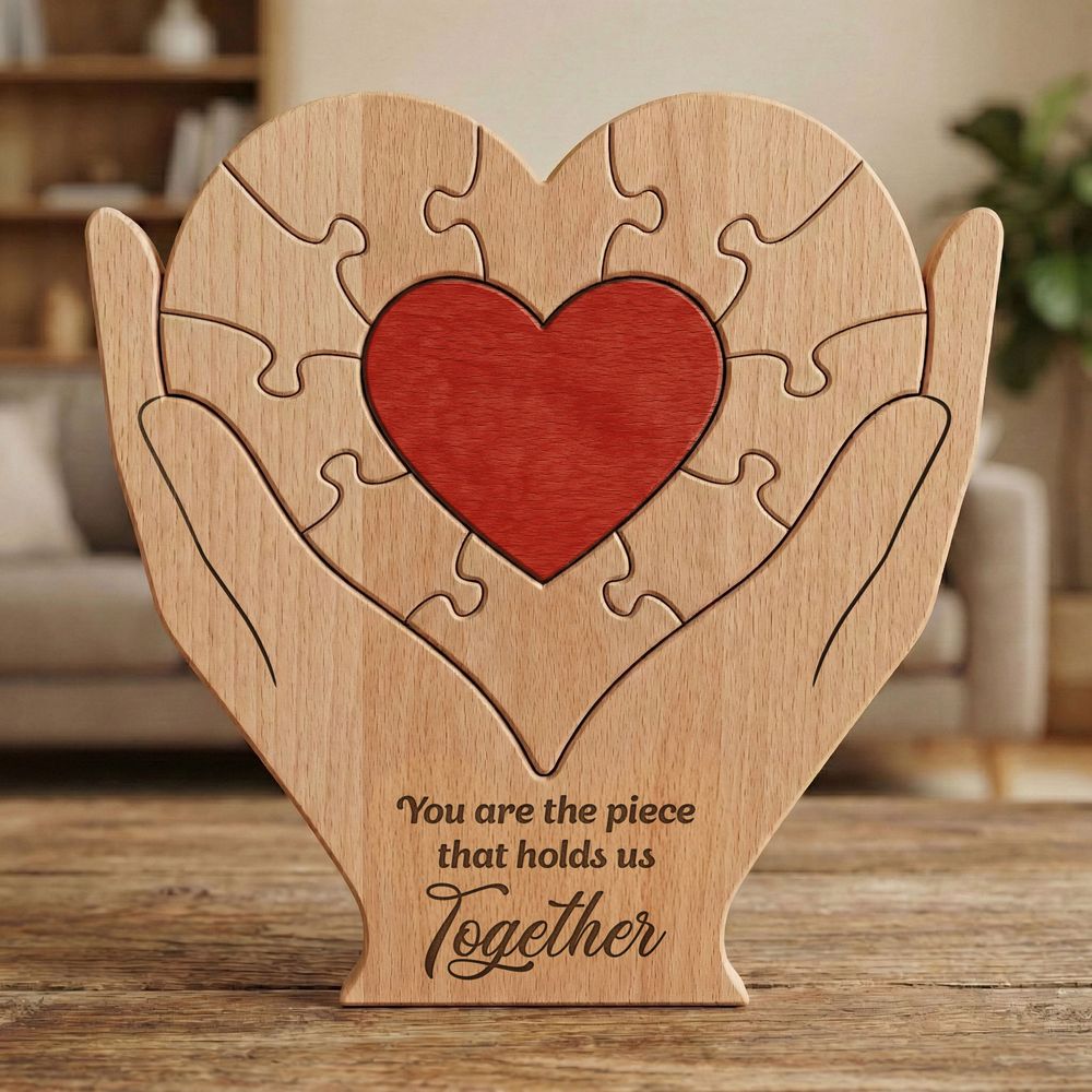 Personalized Mom Mum Mother You Are The Piece That Hold Us Together Wooden Family Puzzle Gift for Mom Family Gift