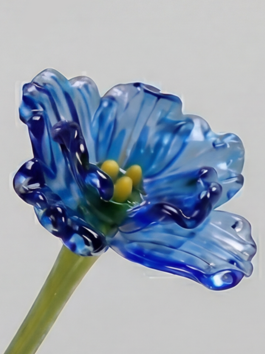 Personalized Glass Birth Month Flower Birth Flower Gift Hand Blown Spring Flower Glass Flower Bouquet Valentine's Day Gift For Her Home Decor-1