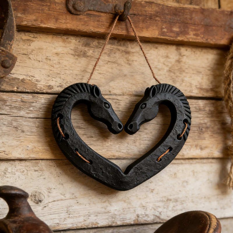 Personalized 3D Print Housewarming Gift Lucky Horseshoe Heart Door Anniversary Good Luck Charm New Home Gift Wall Decor for Equestrain Lovers