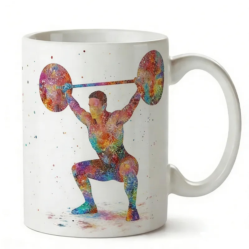 Personalized Couple Mug Fitness Gift Weightlifting Mug Female Weightlifter Gift Fitness Cup for Gym Lover