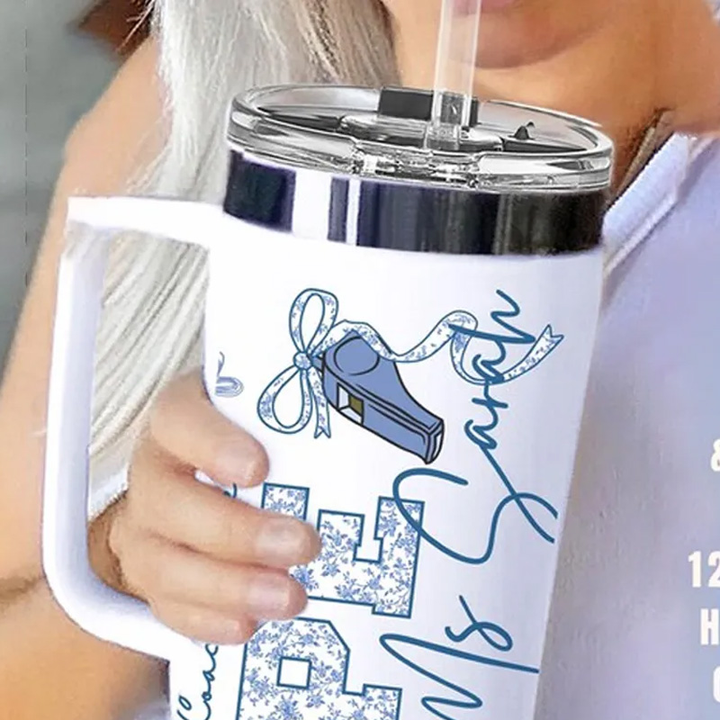 Personalized Fitness Tumbler Physical Education Teacher Gift Custom Travel Cup End of School Gift Quencher for Sport Teacher Gift for Gym Lovers