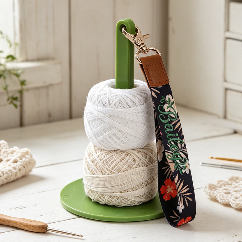 Personalized Acrylic Portable Wrist Yarn Holder for Crochet & Knitting Lightweight Wrist Yarn Ball Holder with Adjustable Strap for Crochet Lovers