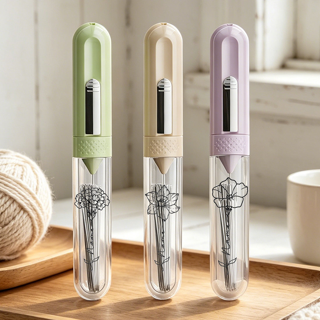 Personalized 2 In 1 Automatic Needle Threading Tool for Hand Stitching Knitting Embroidery and Thread Removal