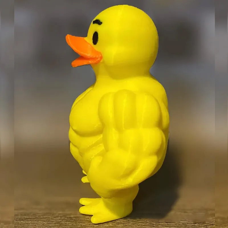 Personalized 3D Printed Muscle Body Builder Duck Desk Decor Birthday Hilarious Fitness Gift for Friends Gym Rat Gym Lovers