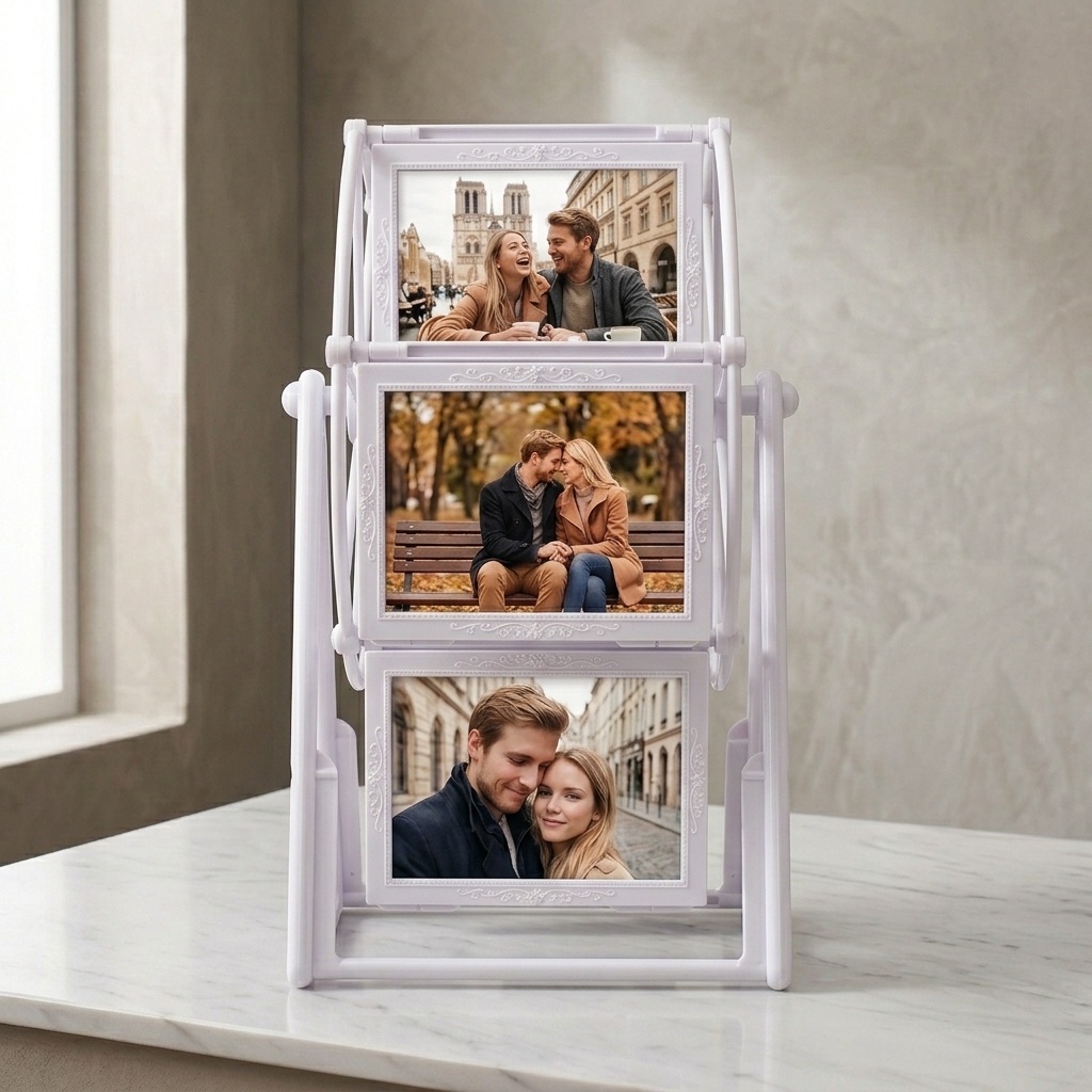 Personalized Photo Ferris Wheel Photo Album Keepsake Family Photo Decor Wedding Gift for Her Housewarming Gift Anniversary Gift for Boyfriend