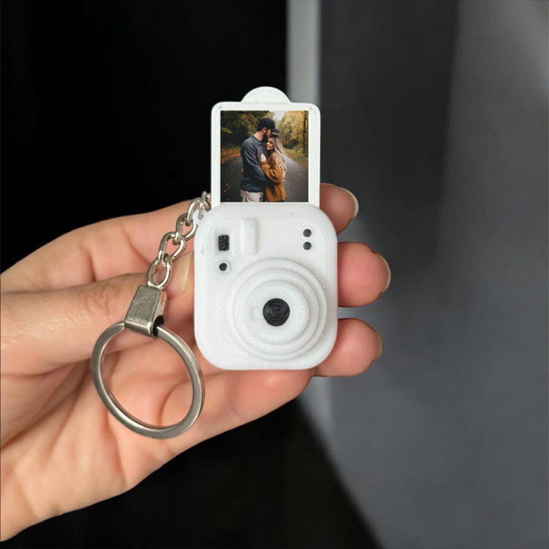 Personalized Mini Camera Keychain Gift for Husband Wife Custom Photo Insert Couple Gift Photo Gift