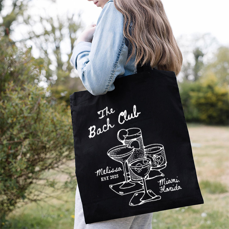 Personalized The Bach Club Cocktail Tote Bag Bridesmaid Tote Bachelorette Party Gift for Bride