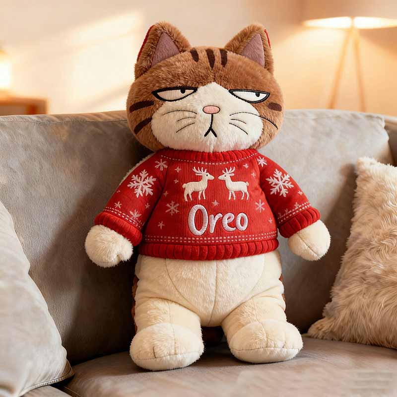 Personalized Cat Lover Letter Pillow with Custom Name Graphic 3D Print