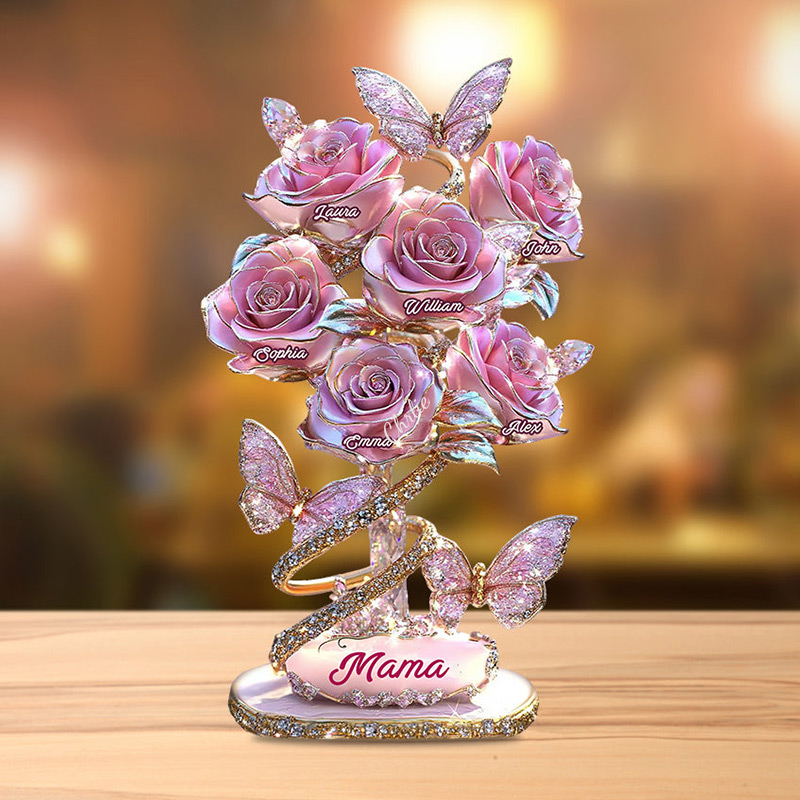 Personalized My Garden Gift For Mom Grandma Custom Shaped Acrylic Plaque Mother's Day Gift