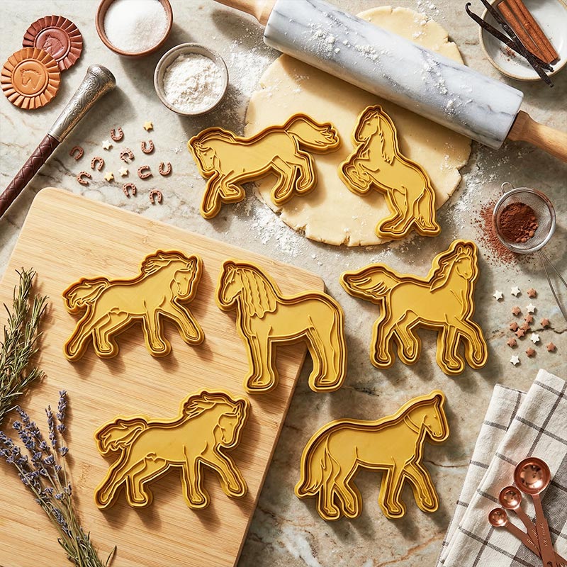 Personalized Horse Cookie Cutter 6 Horses Gift for Equestrian Enthusiasts