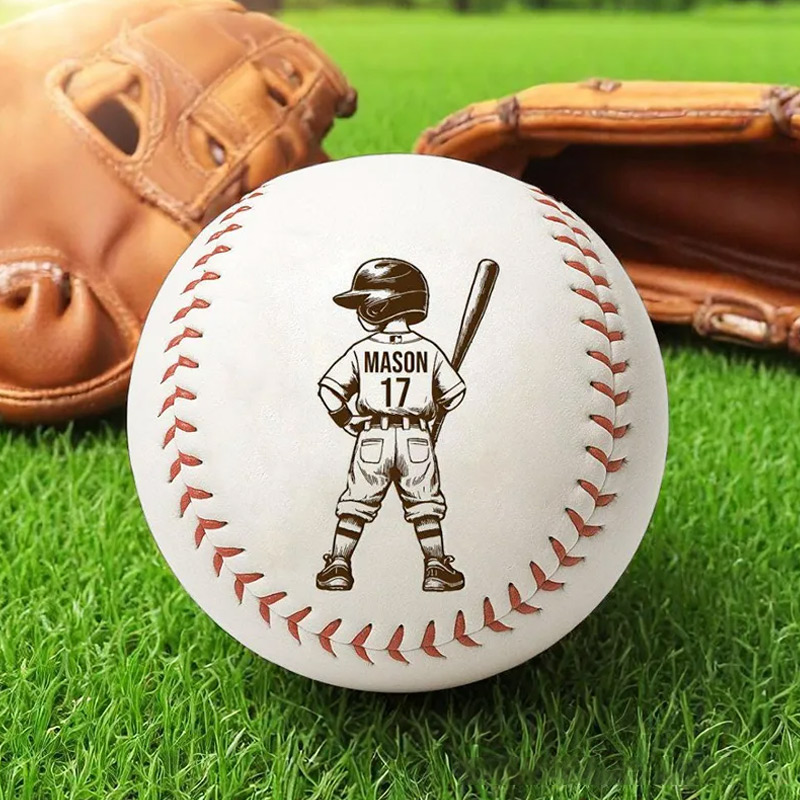 Personalized Keepsake Baseball for Athletes with Name and Jersey Number  