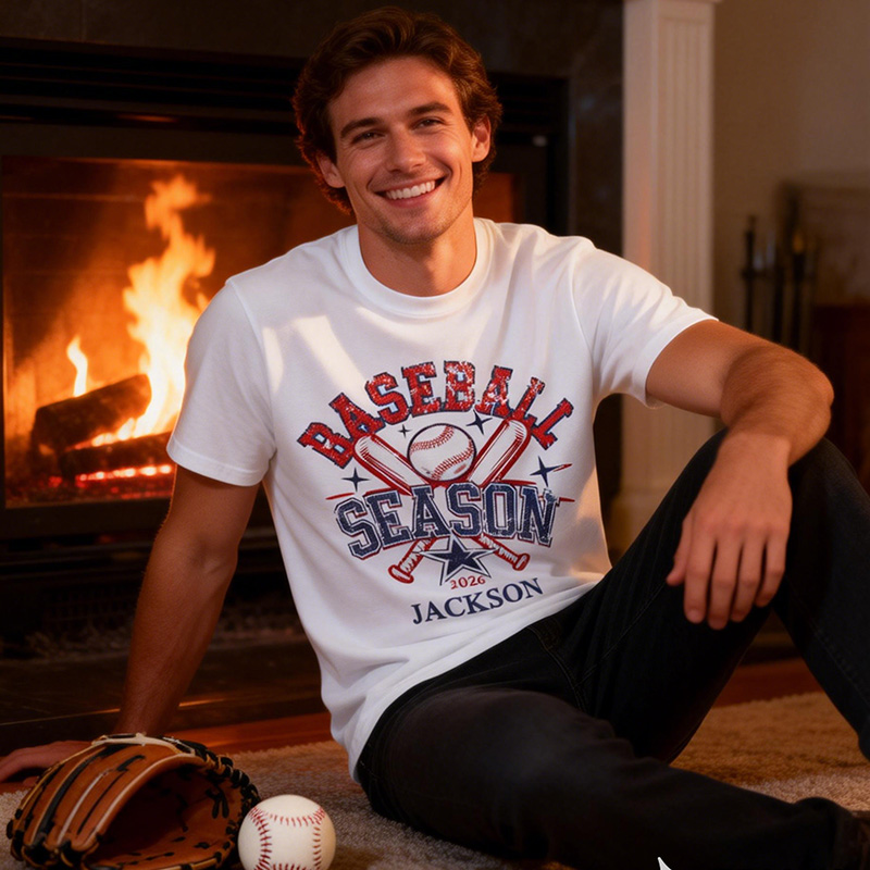 Personalized Baseball Season T-Shirt Baseball Shirt Custom Name Gift for Baseball Lovers
