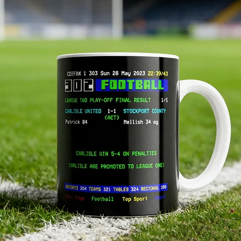 Personalized Iconic Retro Football Design Mug with Custom Text Design