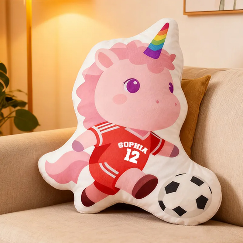 Personalized Soccer Pillow with Custom Name and Number Design