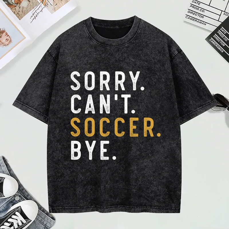 Personalized Soccer Washed T-Shirt – Custom Sporty Design for Soccer Lovers