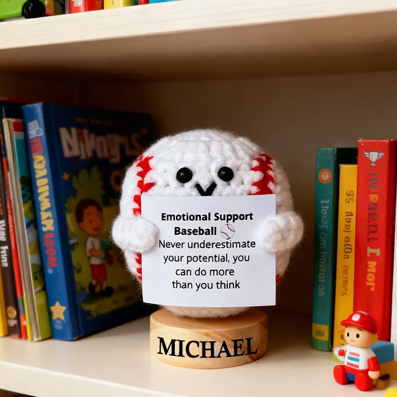 Personalized Funny Positive Baseball Toy With Custom Name Cheer Up Gift For Baseball Team Player