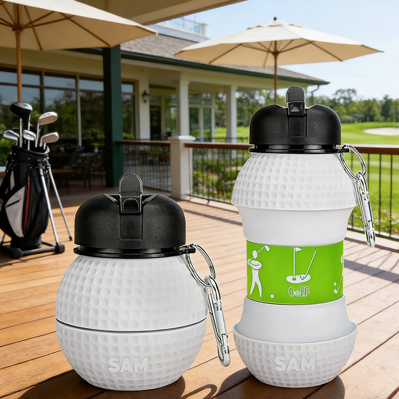 Personalized Foldable Clssic Golf Water Cup Silicone Golf Sports Water Bottle Custom Name Gift for Golf Lovers