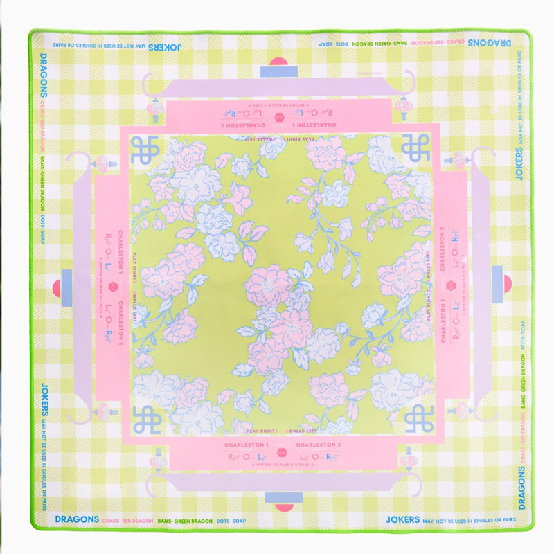 Personalized Garden Party Mahjong Mat Gift for Mahjong Enthusiasts