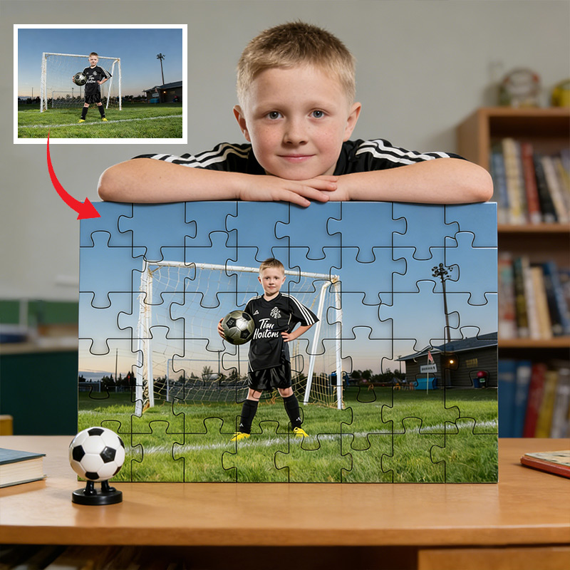 Personalized Photo Puzzle Commemorative Photos Soccer Photos Custom Photos Gifts for Kids