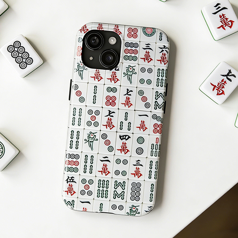 Mahjong Iphone Cases Unique Oriental Design Shockproof Cover Mahjong Lover