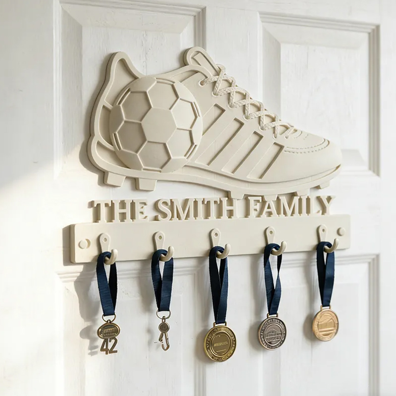 Personalized Soccer Shoes Keychain Medal Custom Soccer Shoes Keychain Custom Text