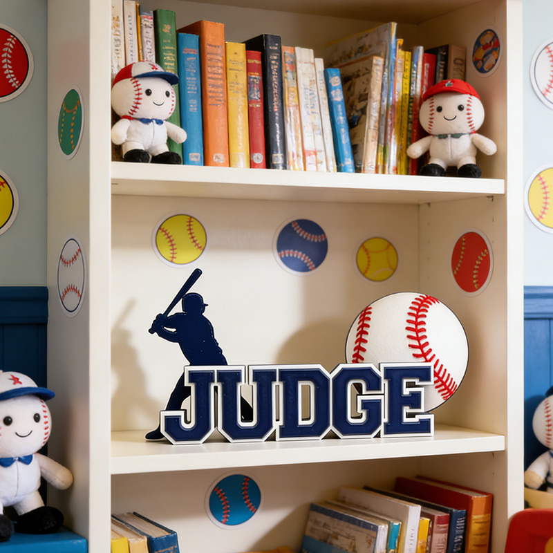 Personalized Baseball Name Sign Featuring Custom Name