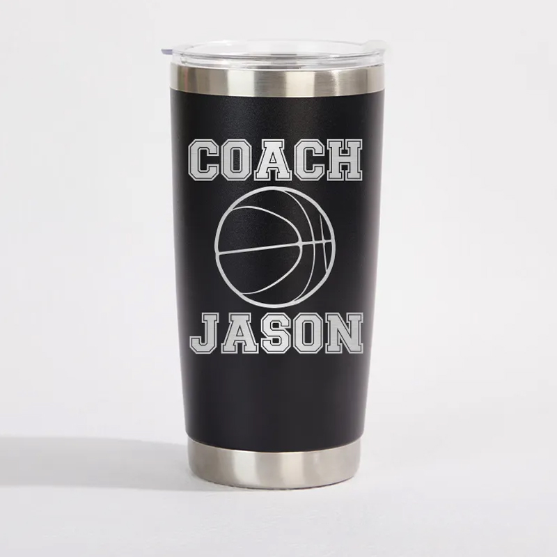 Personalized Tumbler with Custom Name and Sport Icon