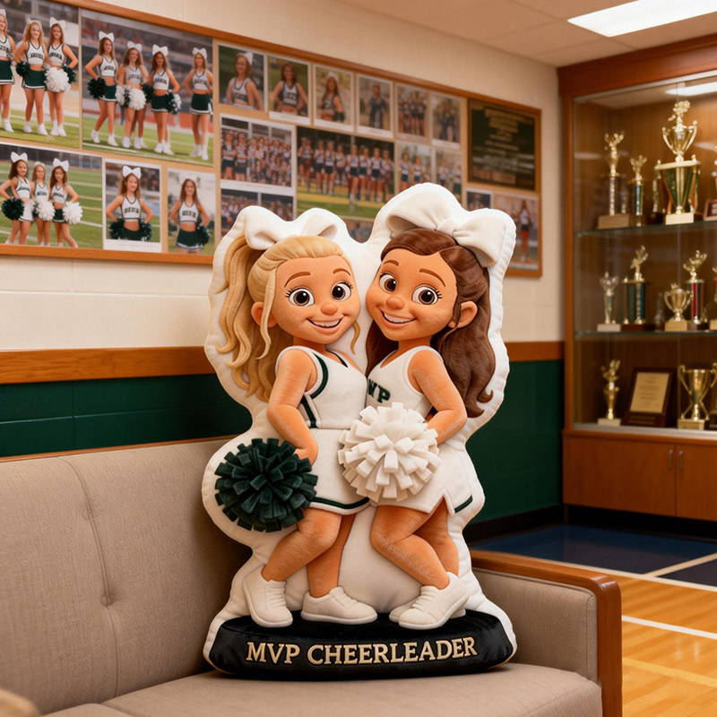 Personalize Cheerleader Pillow Graphic 3D Print Cheer Team Gift Cheerleader Gift Custom Photo