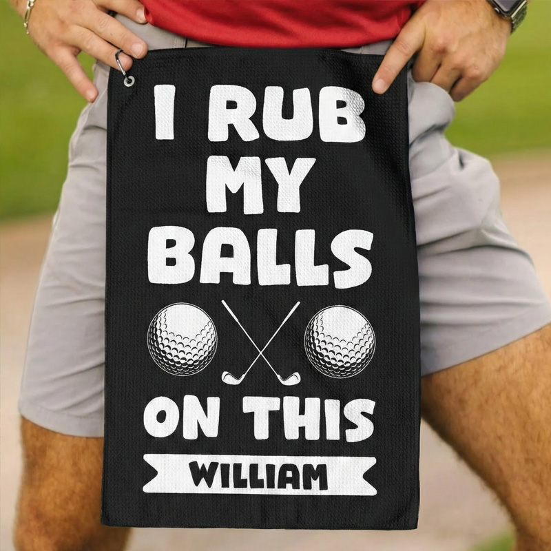 Personalized Golf Towel Funny Gifts For Golfers Gift for Men Custom Name