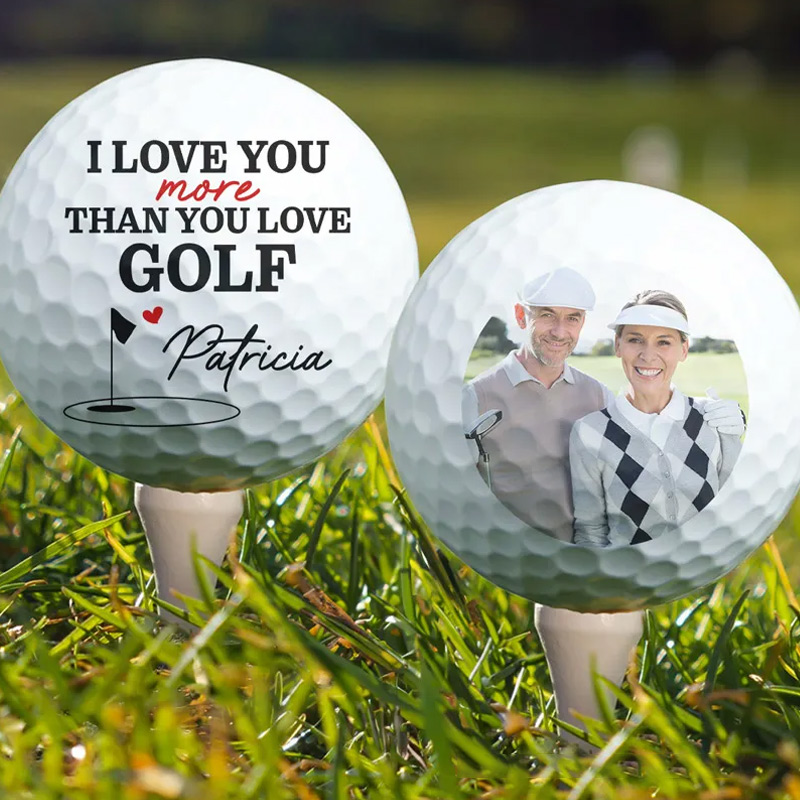 Personalized Golf Ball Love You More Than You Love Golf For Husband Boyfriend Golfer