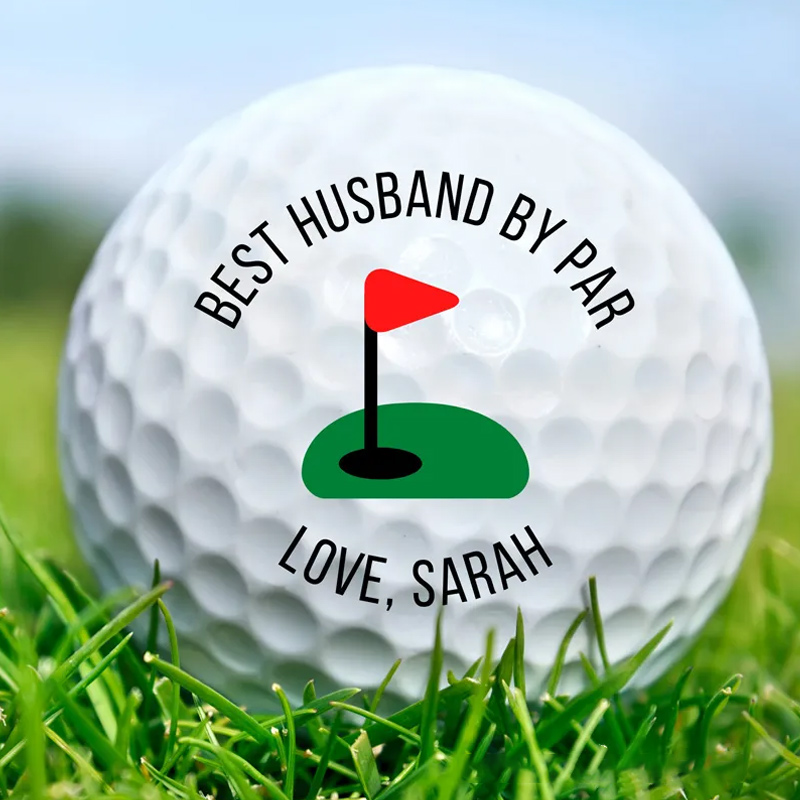 Personalized Best Husband by Par Golf Ball Valentines Day Golf Gift Best Boyfriend Gift Golf Balls for Him