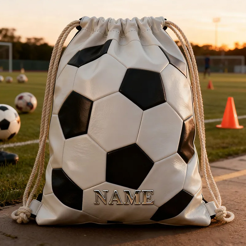 Personalized Drawstring Bag soccer surface sports theme drawstring bag