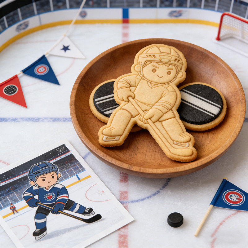 Personalized Hockey Portrait Stamp with Custom Face Cookie Cutter from Photo Gift for Hockey Lovers