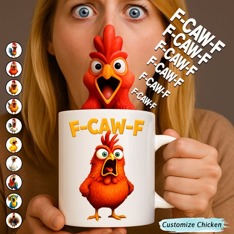 Personalized Funny Chicken F Caw F Mug
