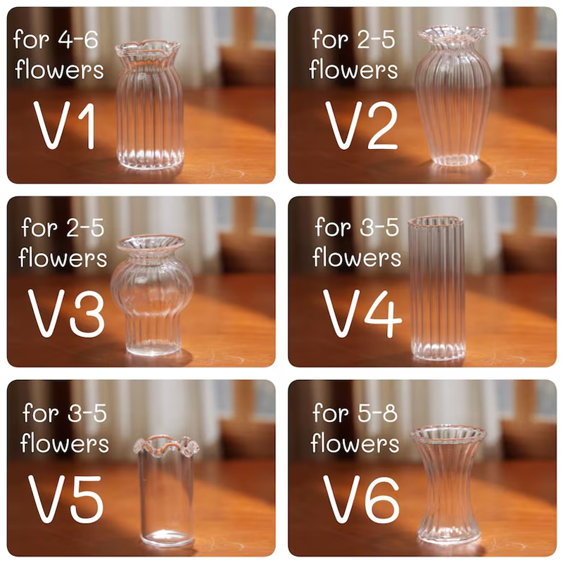 Mini Glass Birth Flowers Vase