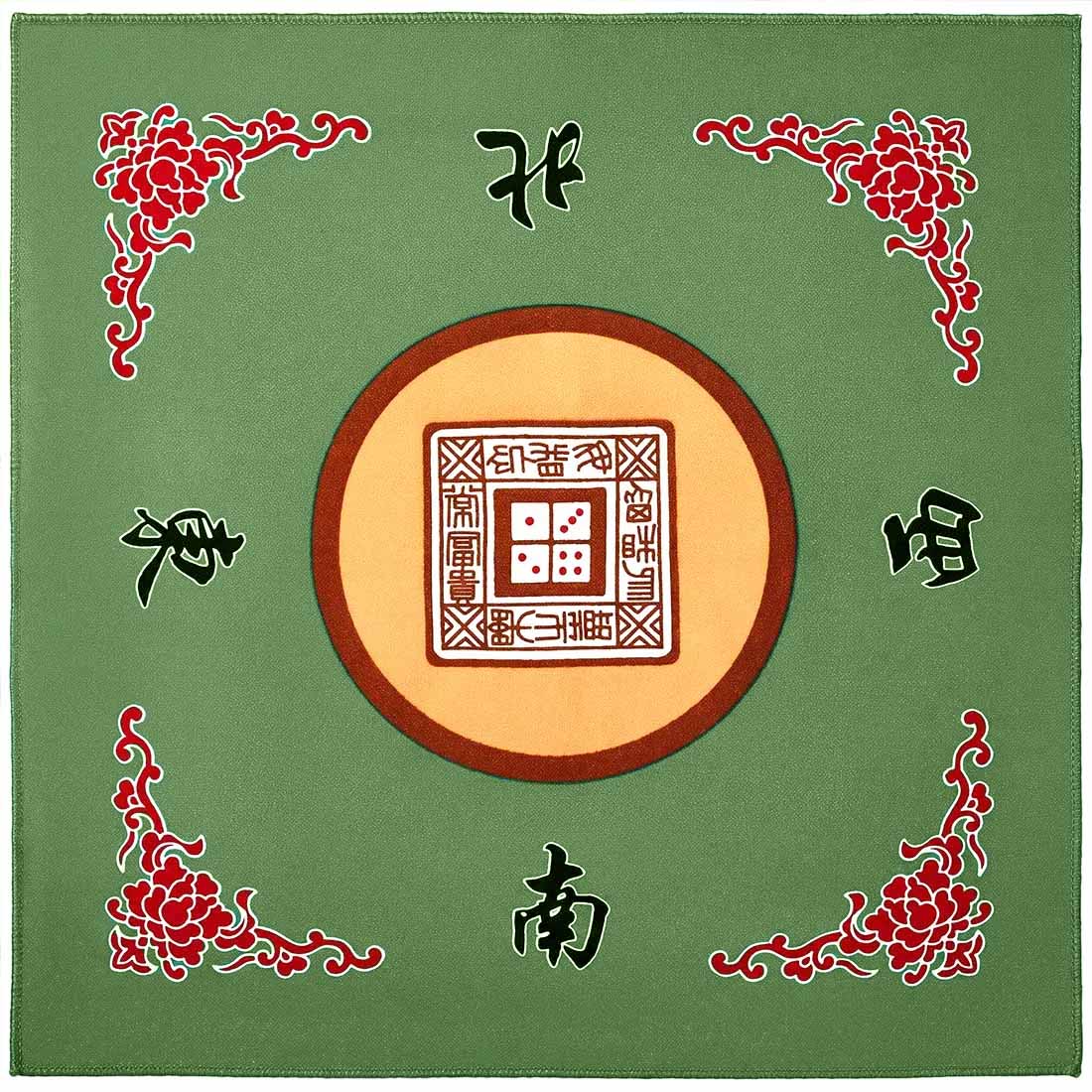 Table Cover for Mahjong Poker Card Games Board Games Tile Game and Dominoes 31.1 Inches Roll up Gaming Mat Synthetic Fiber Felt and Rubber Surface Travel Portable Playing