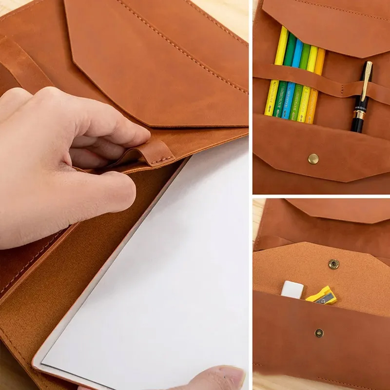 Personalized Horse Riding Initial Name PU Leather A5 Sketchbook Notebook Cover with Storage Pocket Birthday Gift for Horse Lovers Riding Lovers Equestrian Lovers