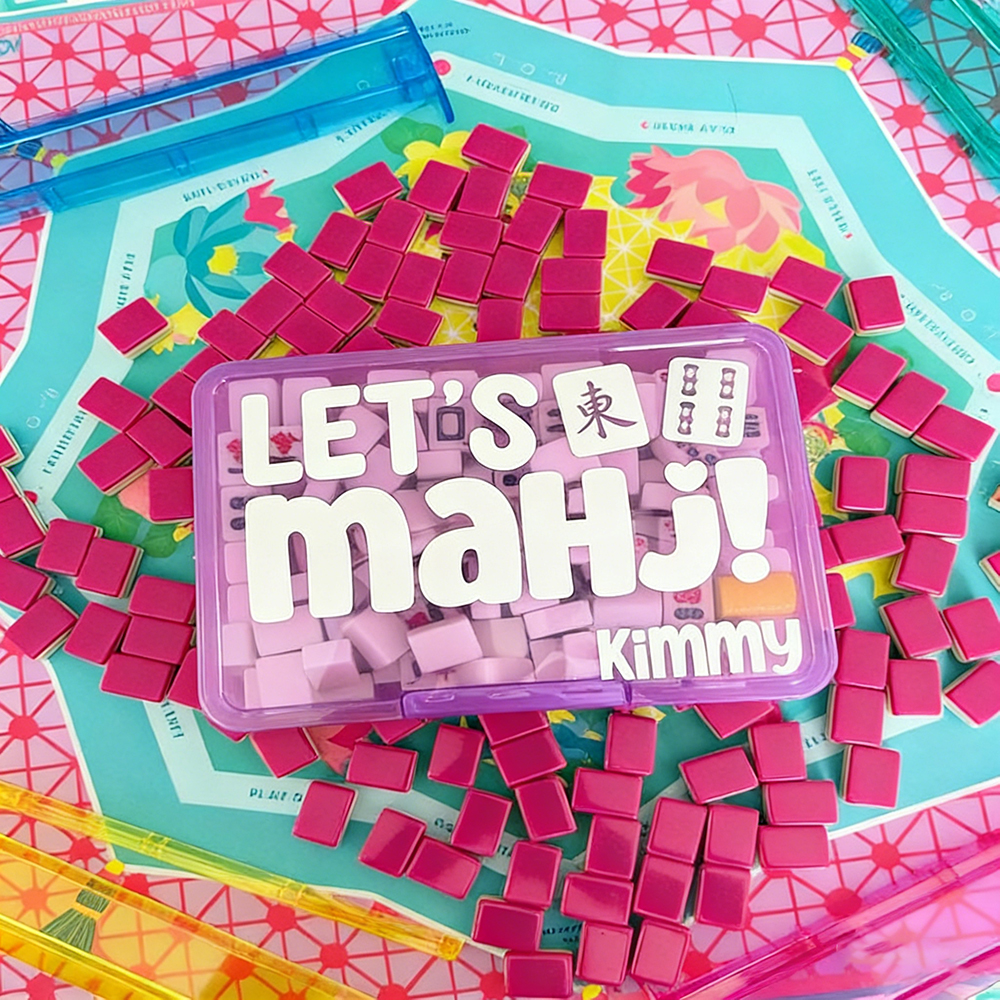 Mahjong Storage Box Personalized Mahj Tile Case for Mahjong Players Custom Mahjong Tile Organizer Gift for Game Lovers