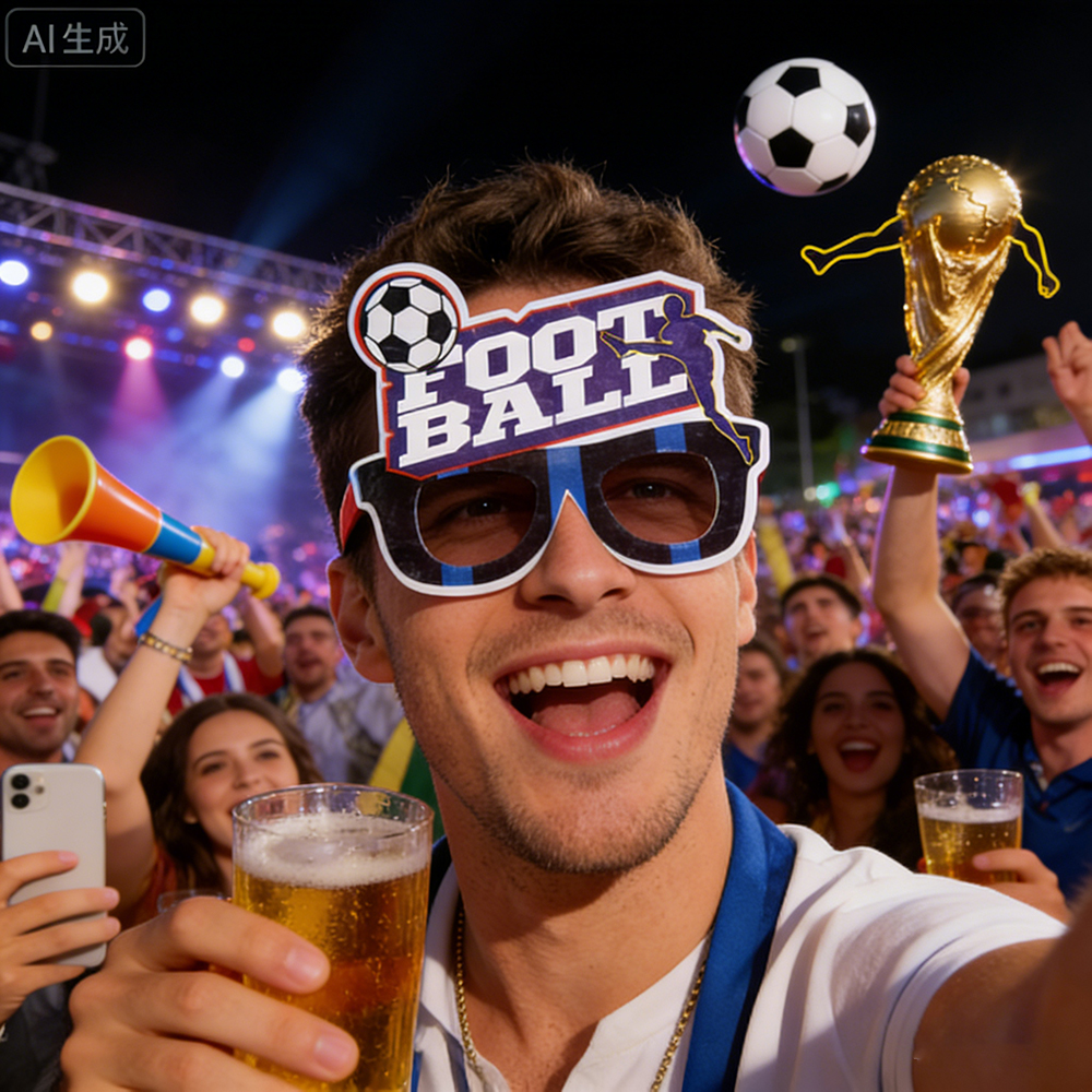 2026 World Cup Soccer Glasses Unique Football Fan Sunglasses World Cup Party Photo Props Soccer Celebration Accessories Gift for Soccer Lovers