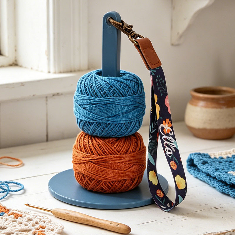 Personalized Acrylic Portable Wrist Yarn Holder for Crochet & Knitting Lightweight Wrist Yarn Ball Holder with Adjustable Strap for Crochet Lovers