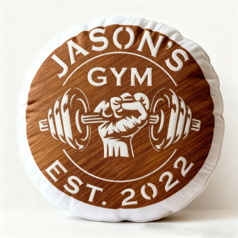 Personalized Dumbbell Gym Name Pillow Graphic 3D Print Gift Ideas Exercise Themed Christmas Weightlifting Workout Pillow Comfortable Christmas Decor for Gym Lovers