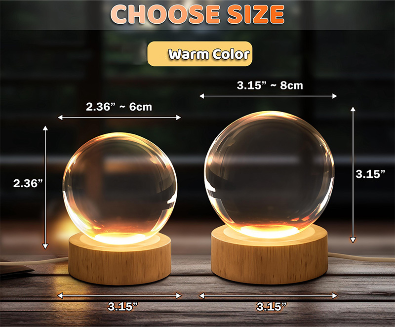 Personalized Our Moon Crystal Ball Night Light Custom Night Sky By Date Gift Wedding Anniversary Gift Gift for Wife Husband Couple Gifts