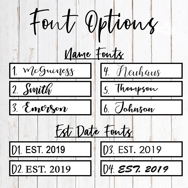 Personalized Family Name Wood Sign Custom Established Year Family Gift Housewarming Gift New Home Gift