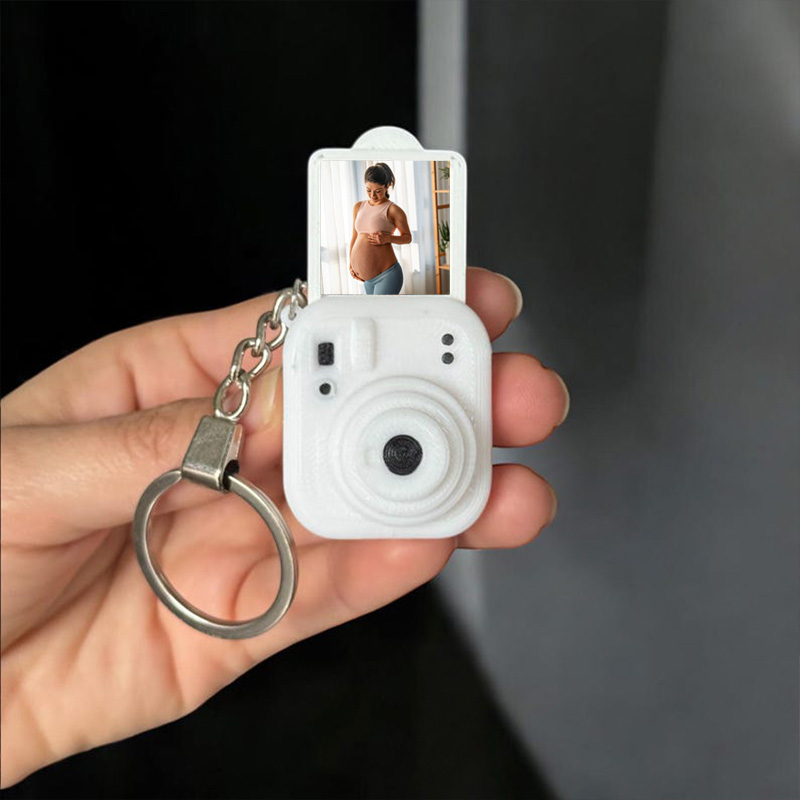 Personalized Mini Camera Keychain Gift for Husband Wife Custom Photo Insert Couple Gift Photo Gift