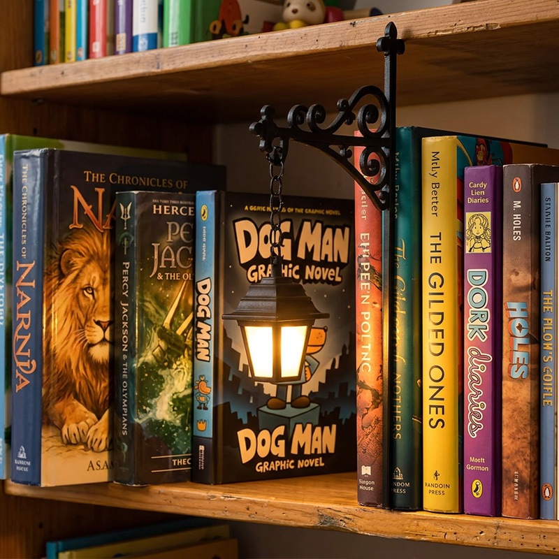 Ghost Lantern Bookend Themed Halloween Spooky Shelf Decor Design Custom Name Metal Luminous Library Accent