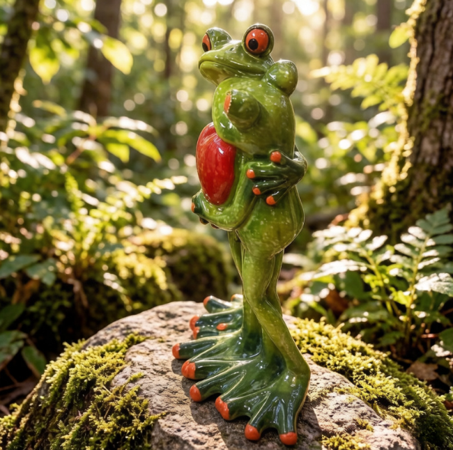 Resin Couple Frog Figurines