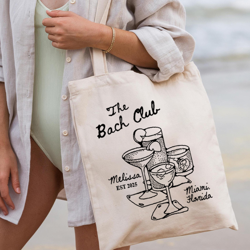 Personalized The Bach Club Cocktail Tote Bag Bridesmaid Tote Bachelorette Party Gift for Bride