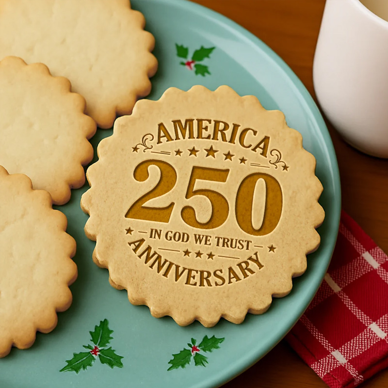 Personalized Cookie Cutter America 250 Years Anniversary In God We Trust Cookie Stamp
